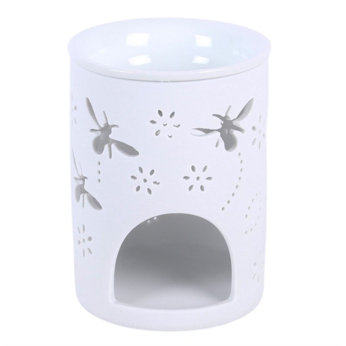 White Bee and Flower Cut Out Oil Burner
