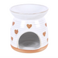 Beige Heart Print Oil Burner