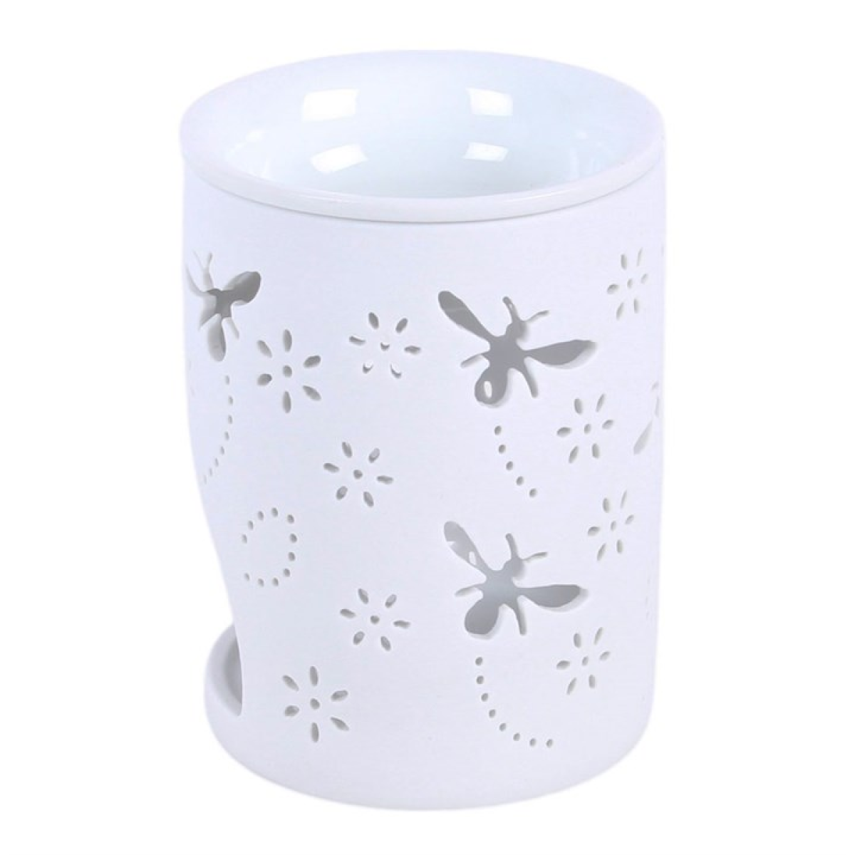White Bee and Flower Cut Out Oil Burner