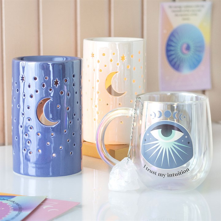 Iridescent Purple Moon Pillar Oil Burner